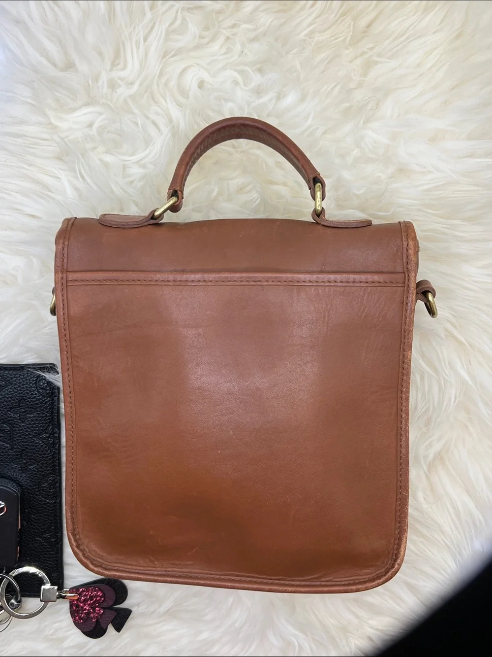 🍄 Vintage 90’s Hunt Club Brown Leather Top-Handle